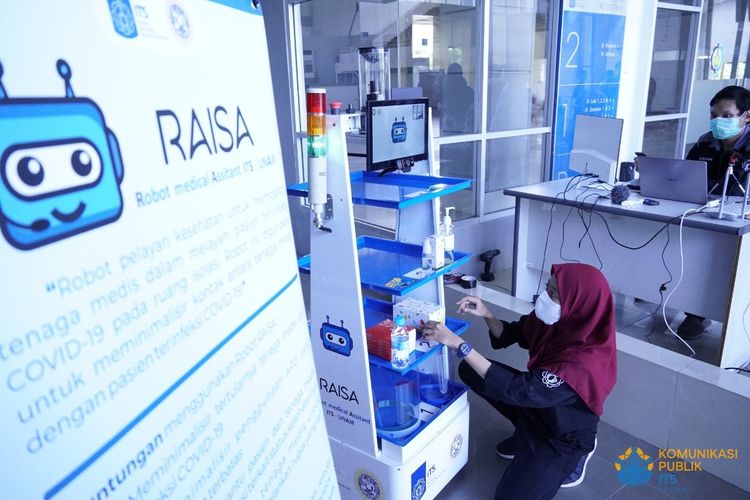 Robot Pelayan Pasien Covid-19 Buatan ITS-Unair